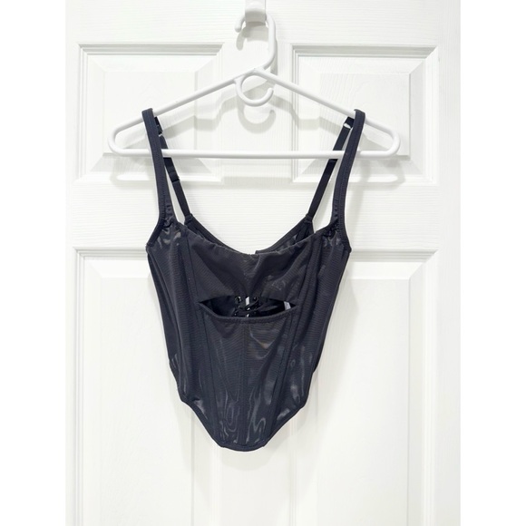 Out From Under Tops - Urban Outfitters Out From Under Spitfire Mesh Cutout Corset
